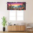 thumbnail image 2 of Cactus Valance Curtain for Kitchen Tropical Plants Flowers Succulent Desert Mountain Landscape Window Valance for Living Room Bedroom, Kitchen Valance Rod Pocket Window Curtain 54 by 18 in, 1 Panel, 2 of 6