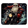 thumbnail image 1 of Alfombrilla de ratón con diseño de Papá Noel en motocicleta: superficie lisa, acolchado grueso y diseño ergonómico para juegos y uso en la oficina., 1 of 7