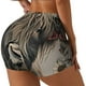 thumbnail image 1 of Fotbe Butterfly Cow With Flowers Shorts Sin Costuras – Shorts Deportivos de Cintura Alta para Mujer, Elásticos para Gimnasio, Yoga, Running o Ciclismo-Large, 1 of 8