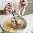 thumbnail image 3 of Cheers US Kitchen Stainless Steel Fine Wire Mesh Sieve Noodle Strainer Basket, Cooking Filter Spoon Ladle for Pasta Ramen Deep Fried Food with Hook Handle, 3 of 7