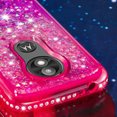 thumbnail image 6 of FIEWESEY For Motorola E5 Play Phone Case Moto E5 Cruise Glitter Case Sparkle Glitter Flowing Liquid Quicksand with Shiny Bling Diamond Women Girls Cute Phone Case For Motorola E5 GO - Pink+Purple, 6 of 7