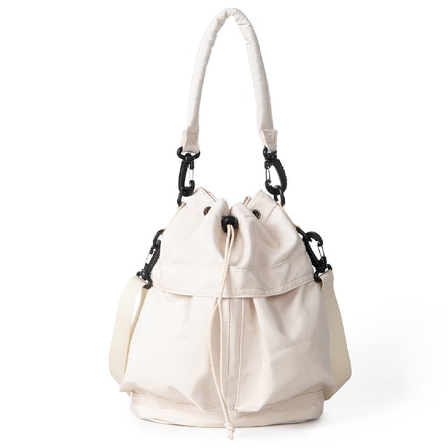 Bolso de hombro para mujer, pequeño bolso de mano con cordón, de nailon, tipo bandolera, informal, tipo hobo
