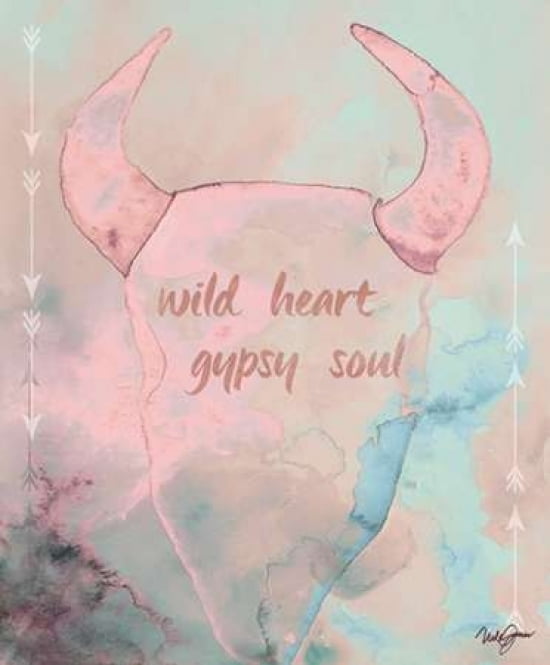 Wild Heart Gypsy Soul Poster Print by Kat Papa 20 x 24