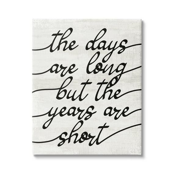 Stupell Industries Years Are Short Phrase Inspirational Painting Gallery Wrapped Canvas Print Wall Art, 16 x 20