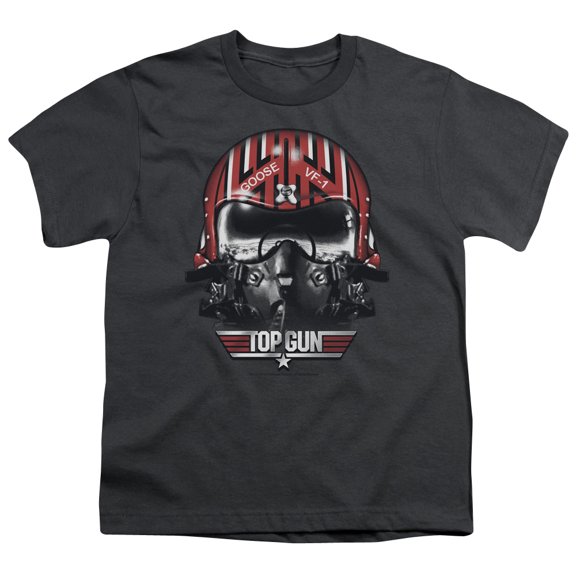 Top Gun Men's  Goose Helmet Youth T-shirt Charcoal