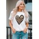 thumbnail image 3 of ABPHQTO Camiseta de San Valentín con estampado de corazón de leopardo blanco para mujer, 3 of 5