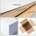 thumbnail image 4 of 6x6x6 Inches Shipping Boxes Set of 25, White Corrugated Cardboard Box for Packing Mailing Small Business, 4 of 7