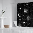 thumbnail image 2 of Gothic Shower Curtain Set - Dark Celestial Moon & Star Print, Mystical Cosmic Bath Decor, Waterproof Polyester 72"Wx72"L, Goth Aesthetic Gift, 2 of 5