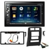 Dual XDVD276BT CD/DVD Car Radio Stereo & 95-6554B 70-1817 Double DIN Installation Kit & Harness for 1997-2001 Jeep Cherokee & Camera
