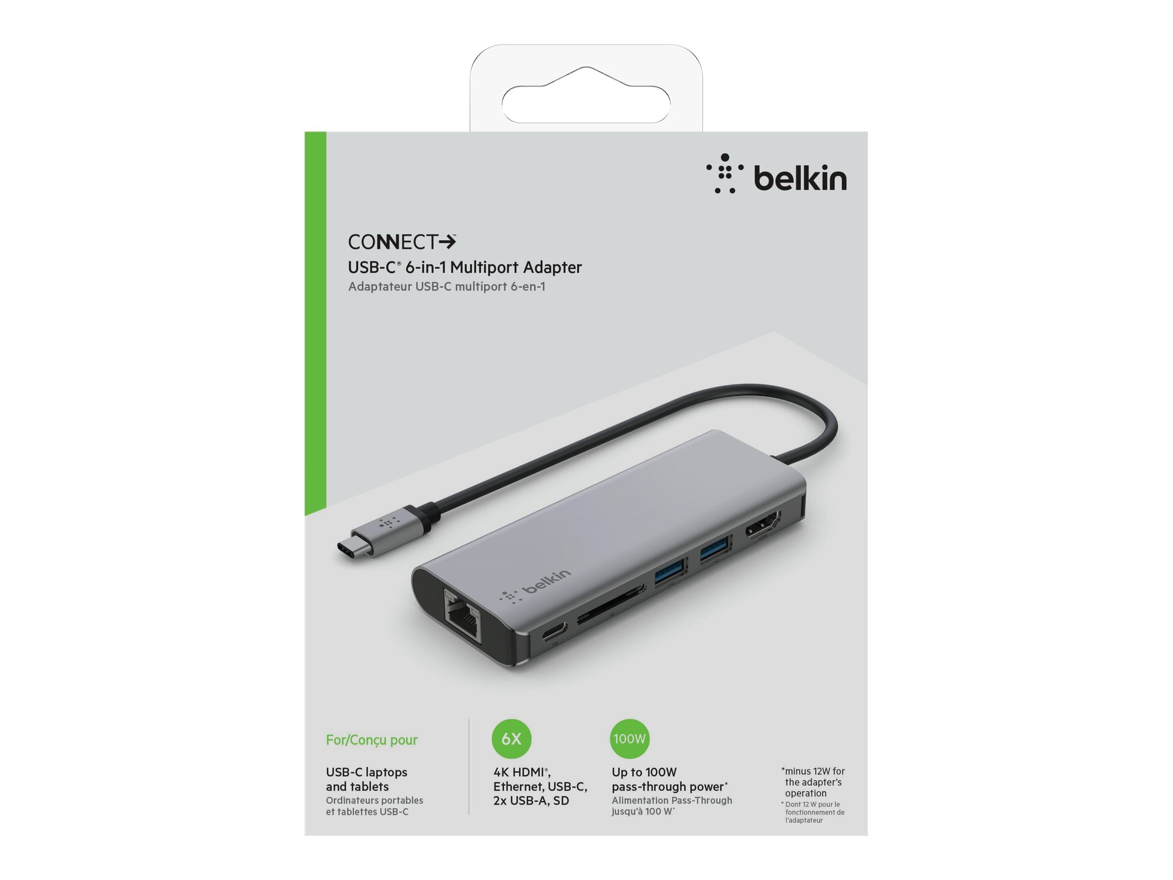Belkin USB-C 6-in-1 Laptop Docking Station with 4K HDMI