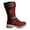 Wine, variant on Puntoco Women'S Winter Boots Clearance,Women Western Style Cowboy Riding Boots Warm Low Heels Knee Middle Tube Boots Shoes Brown