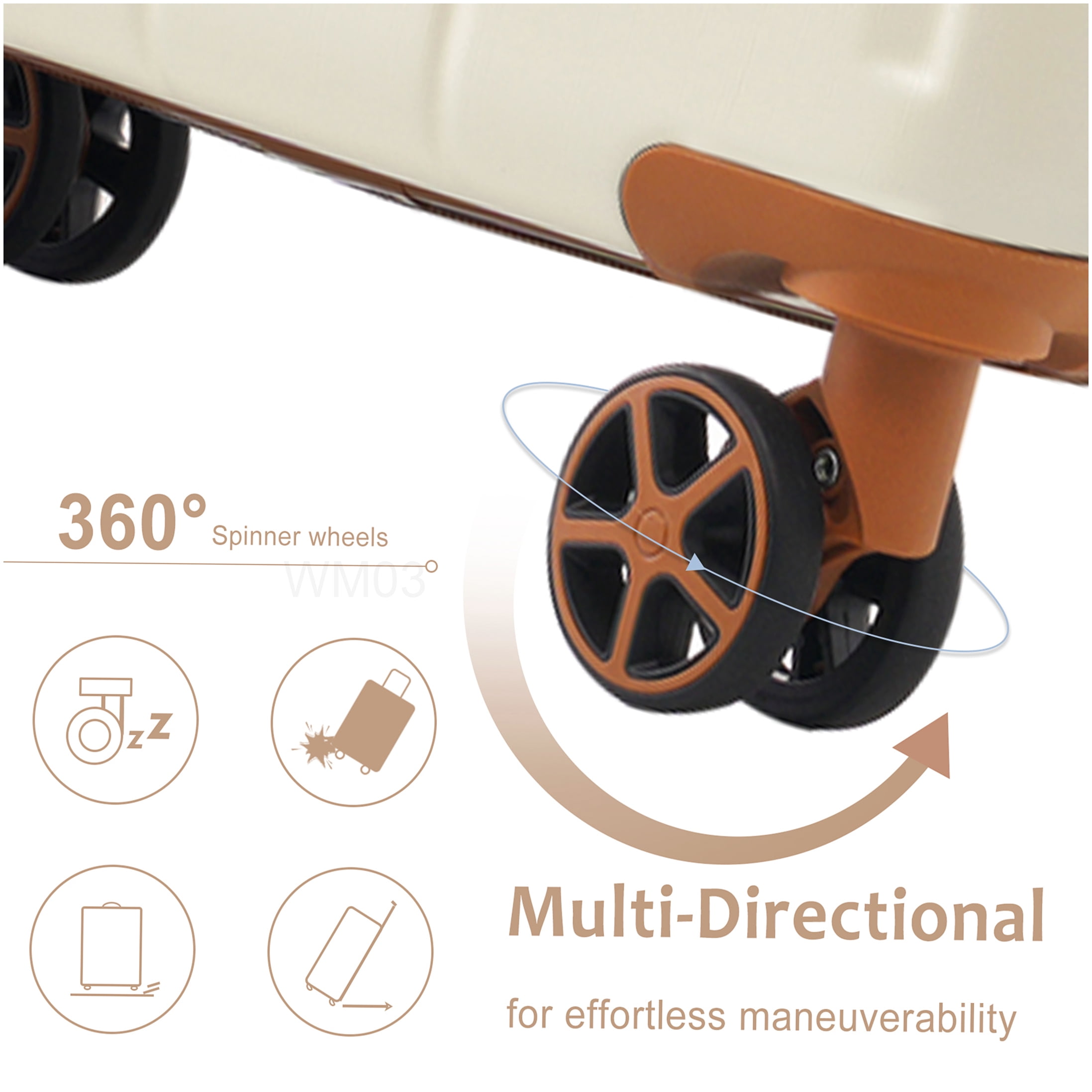 28-inch Expandable Hardshell Luggage with Double Wheels & TSA Lock, Lightweight ABS