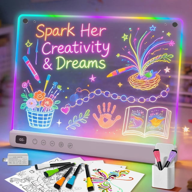 Lumiboard Pizarra LED para Dibujar de 16" Recargable con 13 Efectos