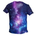 thumbnail image 6 of Penkiiy Galaxy Printed Shirt , Mens Vintage Casual Loose Short Sleeve Tee Tops 3XL Multicolor, 6 of 6