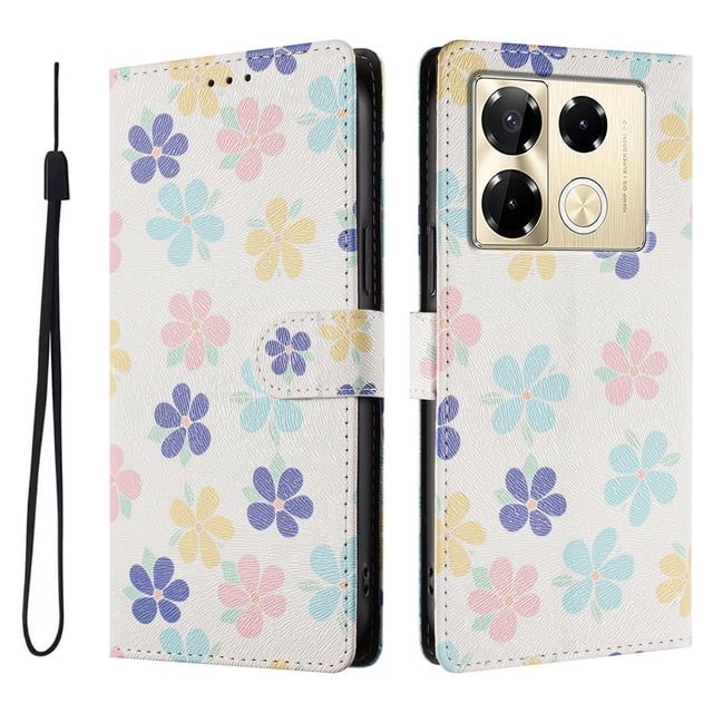 FOXDOCK Funda Tipo Cartera para infinix Note 40 Pro con Soporte y Correa – Diseño de Patrones Lindos