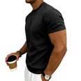 thumbnail image 5 of TEAJOPSUU Men's V-Neck Short Sleeve T-Shirt Slim Fit Solid Color Soft Breathable Casual Stylish Top Black, 5 of 7