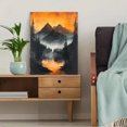 thumbnail image 5 of Qisvanset Framed Canvas Wall Art 12x16 Inch Dark Moody Mountain Sunset Abstract Nature Art, 5 of 5