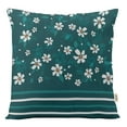thumbnail image 1 of VargottamSquare Pillow Cover - Decorative Pillow Covers12x12 Inches,PrintedTeal BlueThemePillowcase, DecorativeSquareCushionCovers, 1 of 1