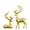 Yellow, variant on Bangyeer 2pcs Standing and Sitting Reindeer Resin Sculpture Christmas Reindeer Figurines Christmas Deer Decorations Indoor
