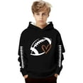 thumbnail image 2 of Gyujnb Youth Athletic Hoodie with Mixed Football Graphic Print for Fall Winter Versatile Stylish Outdoor Wear (Little Boys,Big Boys),11-12 Years, 2 of 4