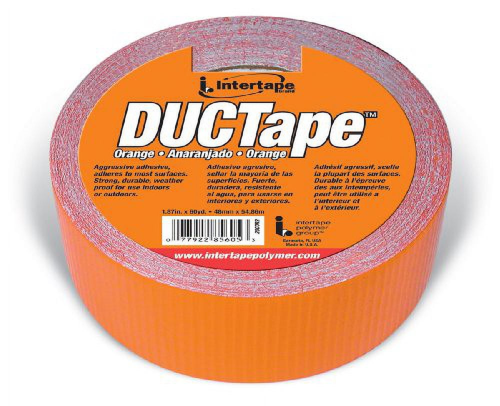 1-Roll of 1.88" x 60 yds IPG 20COR2 Jobsite Orange General Purpose Duct Tape