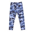 thumbnail image 5 of Odeerbi Kids Girls Leggings Camouflage Stretchy Tights Pants High Waist Camouflage Printed Pants Stretchy Soft Tights Kids Summer School Wearing Blue, 5 of 5