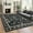 Black, variant on Washable Runner Rug 2x6/5x7/8x10/9x12/10x13ft Non-Slip Non-Shedding Soft Vintage Bedside Rug, Low Pile Farmhouse Floral Carpet, Indoor Foldable Printed Entryway Rug for Hallway Kitchen
