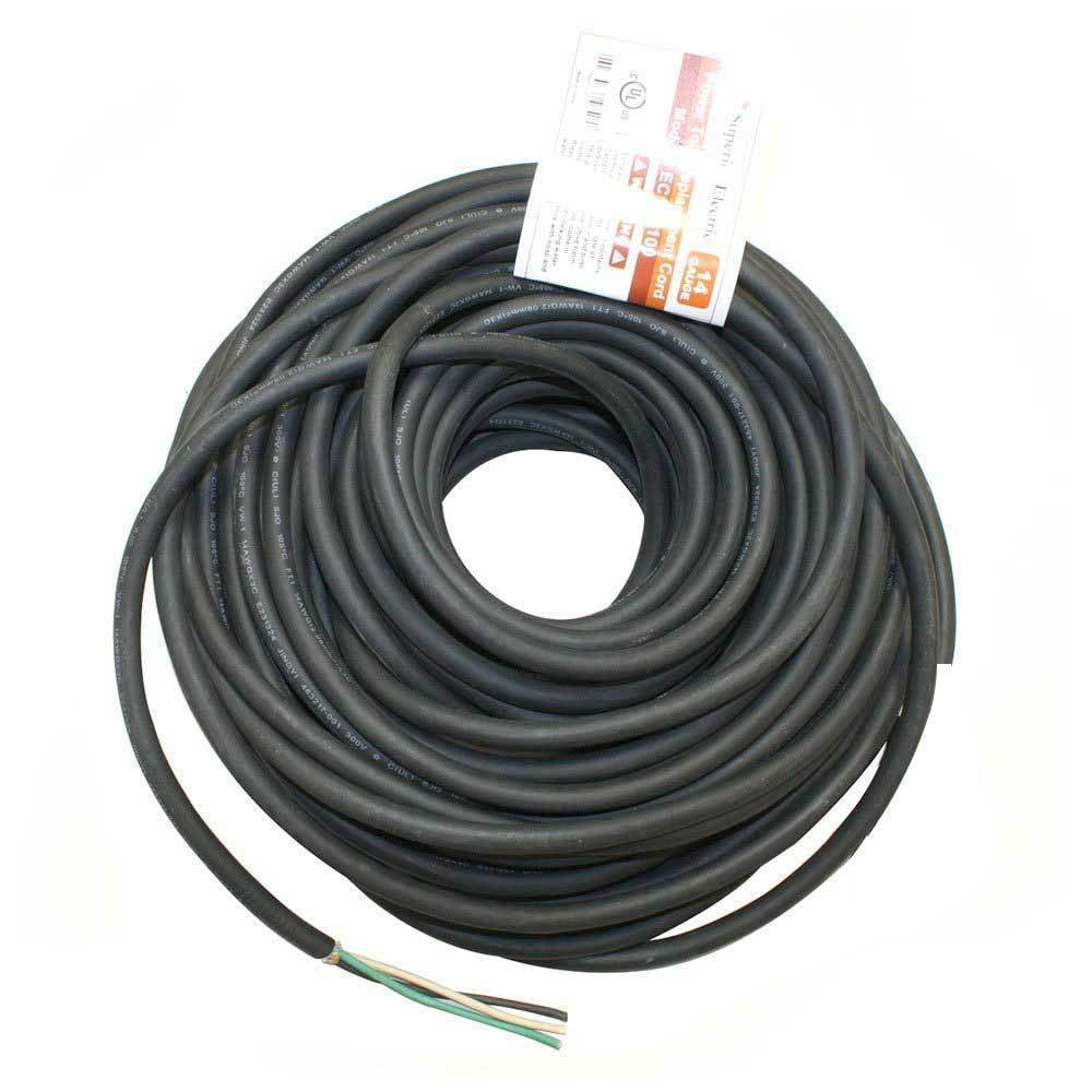 100 Feet 14 Gauge 3 Wire 125 Volt Bulk Electric Electrical Cord Wire