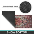 thumbnail image 7 of 2 Piece Bohemian Orange Floral Carpet Rug Kitchen Rug Set, Decor Kitchen Rugs, Absorbent Non-Slip Washable Floor Mats, Home Indoor Runner Rugs 17"x47"+17"x30", 7 of 7