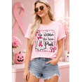 thumbnail image 4 of Godmerch Women's In October We Wear Pink Cute Ghost Coquette Pink Ribbon Breast Cancer T-Shirt, 4 of 6