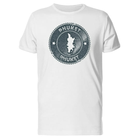 Phuket Cool Grunge Map Tee Men's -Image by Shutterstock