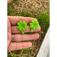 thumbnail image 3 of Green Four Leaf Glover St Patrick's Day Stud Earrings Gift, 3 of 5