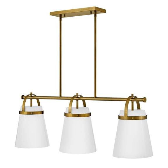 83056LCB Lark Tori - 42W 3 LED Linear Chandelier In Transitional-13.25 Inches Tall and 38 Inches Wide-Lacquered Brass Finish