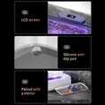 thumbnail image 5 of Ultrasonic Retainer Cleaner Machine, 48kHz 420ML Jewelry Cleaner with Purple Lamp and Mirror, 3 Modes for 360° Deep Cleaning of Toothbrush Heads, Dentures, Eyeglasses, and Ornaments (Black), 5 of 7