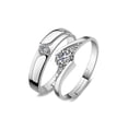 thumbnail image 1 of Anillos ajustables para pareja Love Illusions de plata 925, 1 of 1