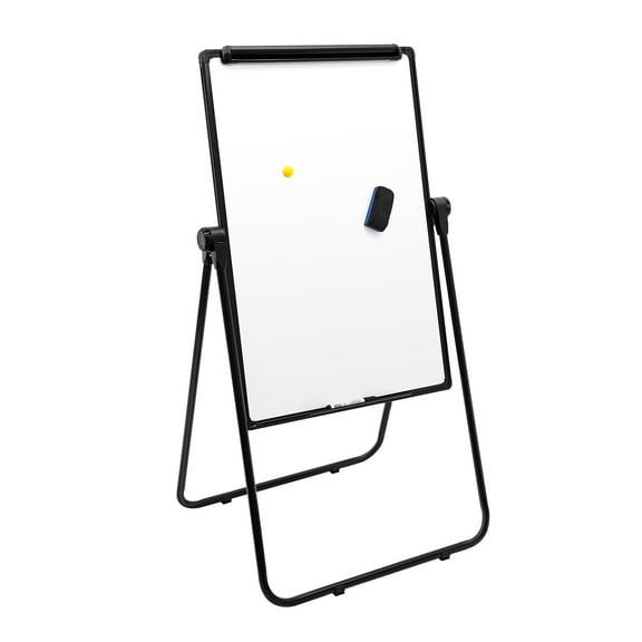 36*24 inch Magnetic Art Easel Writing Board Adjustable Height Dual Sided Reversible Whiteboard With Stand