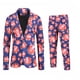 thumbnail image 3 of Traje navideño para hombre de 2 piezas, corte entallado, estampado de muñeco de nieve navideño, para fiesta, disfraz de un solo botón, ropa informal de moda para hombre, 3 of 5
