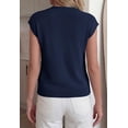 thumbnail image 3 of BTFBM Sweater Vest Women V Neck Cap Sleeve Button Down Knit Tops Spring Summer Loose Lightweight Cardigan Vests, 3 of 7