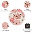 thumbnail image 5 of Wall Clock Pink Red Coral Clocks PVC Silent Non-Ticking Battery Operated Decorative Ocean Marine Life Round Clock for Home Living Room Kitchen Bedroom Office School Wall Decor 10 Inch, 5 of 9