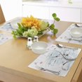 thumbnail image 4 of Ambesonne Dragonfly Place Mats Set of 4, Grunge Flower Buds, Standard Size, Pale Pink Brown Mint, 4 of 6