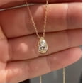 thumbnail image 4 of Pear Cut Cubic Zircon Jewelry Party 18k Yellow Gold Plated Necklace Pendant, 4 of 5