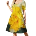 thumbnail image 2 of Double Yellow Daffodil Spring Sleeveless Dress summer woman dress02 Dress wom Cocktail of dresses, 2 of 7