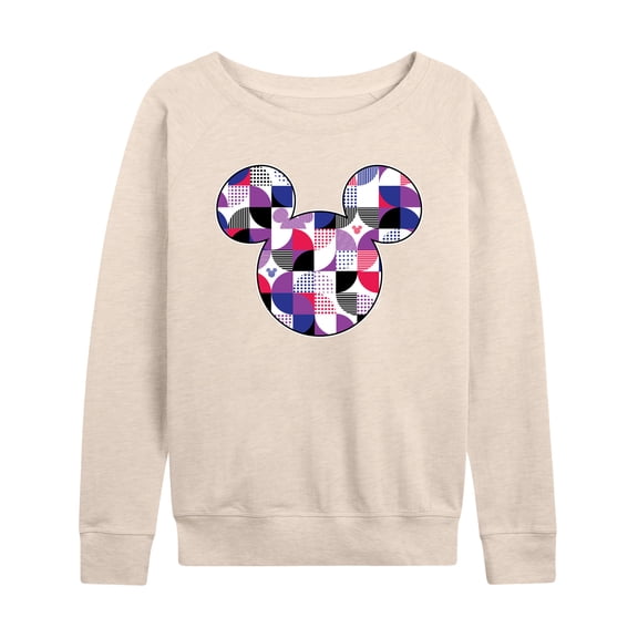Mickey & Friends - Mickey Head Solid Geo - Women's Lightweight French Terry Long Sleeve Shirt