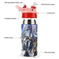 thumbnail image 3 of Yu-Gi-Oh Kids Water Bottle with Silicone Straw And Spill-Proof Lid, 16.9oz Stainless Steel Double-Wall Vacuum Insulated Water Bottles for Boys Girls, 3 of 8