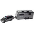 thumbnail image 2 of 1997 Chevrolet Tahoe "SWAT" Custom Gray Metallic and Black w/Camper Trailer 1/64 Diecast Model Car by Johnny Lightning, 2 of 3