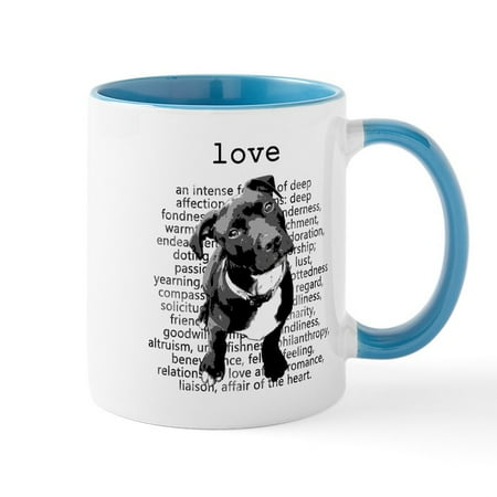 

CafePress - Pit Bull Love Mugs - 11 oz Ceramic Mug - Novelty Coffee Tea Cup