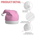 thumbnail image 4 of Fuzoiu Pink Print Santa Hat Christmas Hat for Adults,Santa Hats with Pompom, Unisex Xmas Holiday Hat for Christmas New Year Festive Party Supplies, 4 of 6