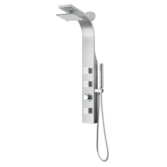 Anzzi Sp-Az8106 Silent Thermostatic And Pressure Balanced Shower Panel - Silver