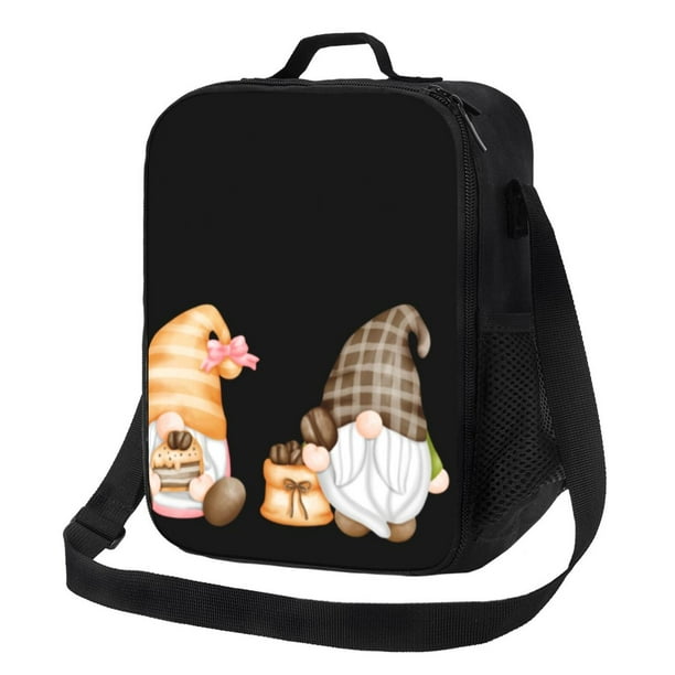Balery Coffee Gnome (2) Caja de Almuerzo y Bolsa de Almuerzo para Hombres y Mujeres, Bolsa de Almuerzo Reutilizable con Gran Capacidad, Bolsa de Almuerzo Aislada
