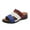 Wine, variant on Xfvqtps Wedge Sandals for Women Slide Colorful Three Straps Buckle Decor Color Block Arch Support Leather Soft Sole Non Slip Comfortable Walking Beach Summer Slippers Black